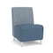 Lesro Siena Lounge Reception Armless Guest Chair, Brushed Steel, RS Rain Song Back, MD Titan Seat SN1102 - alternate 1